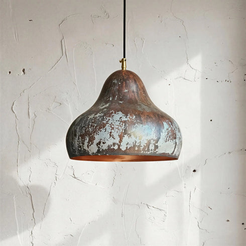 Enhance your living space with an Art of handmade copper pear light