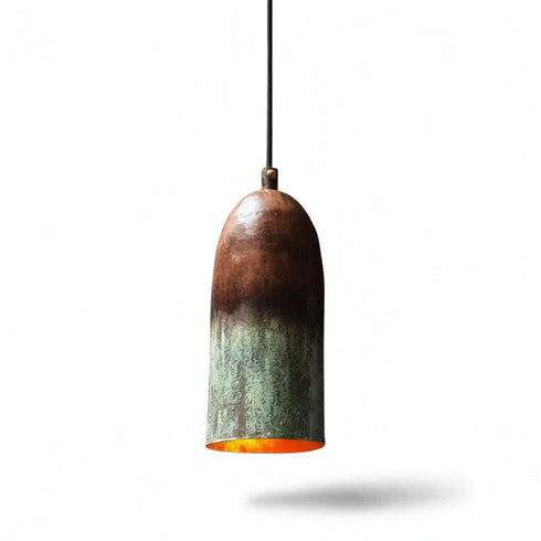 Enhance your modern space with an Art of handmade copper cylinder pendant