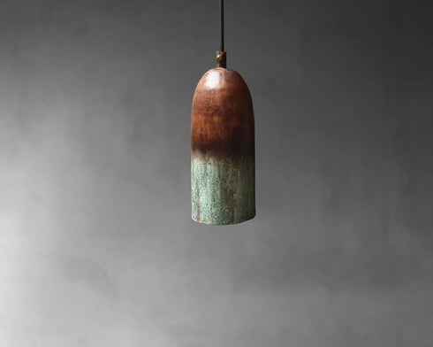 Enhance your modern space with an Art of handmade copper cylinder pendant