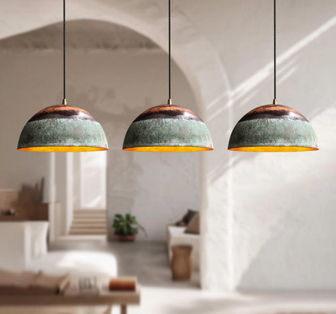 Transform your interior with a stunning Art of handmade trio copper dome set
