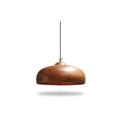 Transform your space with a stunning Art of handmade aged copper pendant trio.