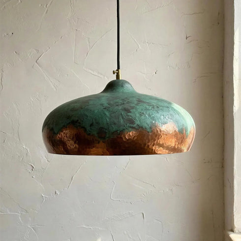 Upgrade your kitchen decor with a stunning Art of handmade bicolor copper light set.