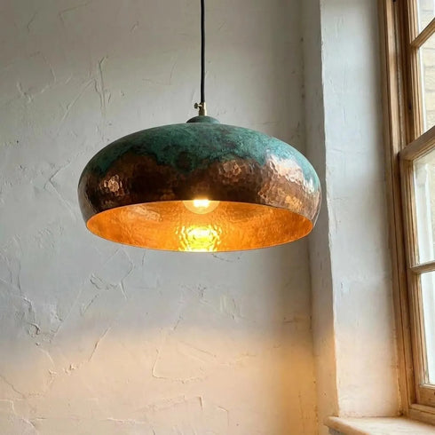 Upgrade your kitchen decor with a stunning Art of handmade bicolor copper light set.