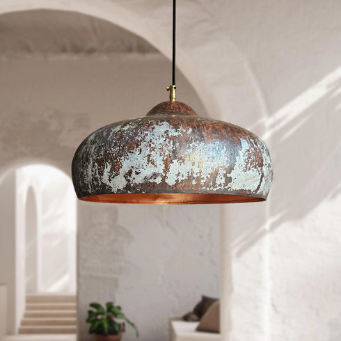 Add rustic character to your room with an Art of handmade distressed copper light.