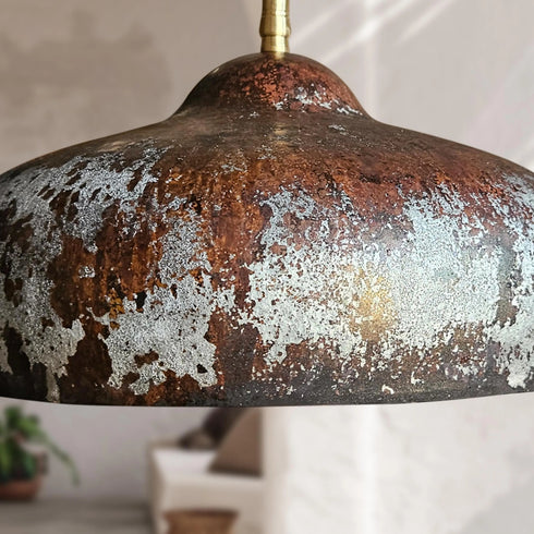 Add rustic character to your room with an Art of handmade distressed copper light.