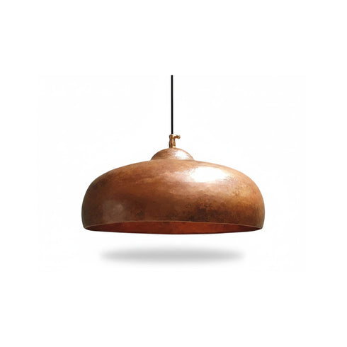 Dress your kitchen counter with a beautiful Art of handmade aged copper pendant set