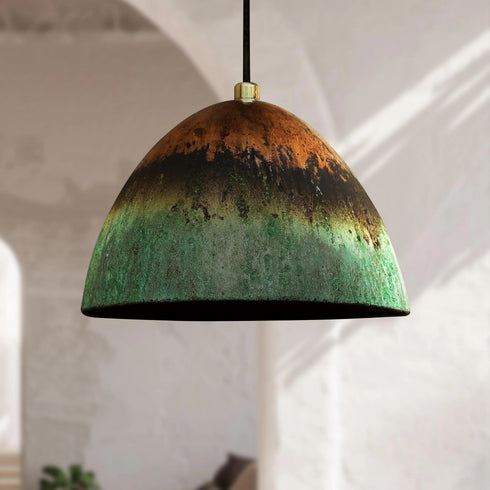 Elevate your interior style with an Art of handmade patina dome light