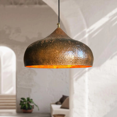 Elevate your interior style with an Art of handmade brass bell light.