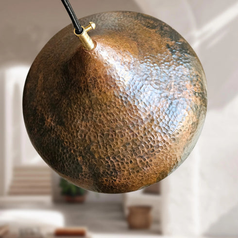 Elevate your interior style with an Art of handmade brass bell light.