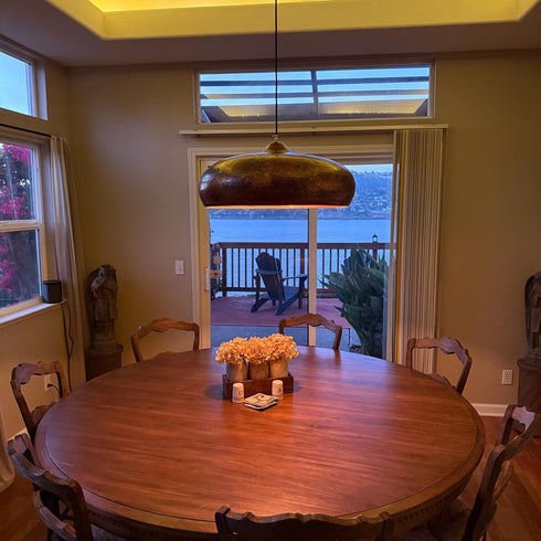 Infuse raw character into your interior with an Art of handmade rustic copper light
