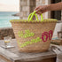 Handwoven Moroccan “Hello Summer” Palm Leaf Basket