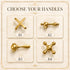 Handcrafted Brass Shower System with Rainfall Head & Handheld Wand