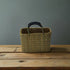 Handwoven Moroccan Straw Basket Bag with Leather Handles