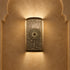 Moroccan Brass Wall Sconce, Handmade Pierced Metal Wall Light, Boho Moroccan Lighting Fixture
