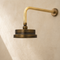 Antique Brass Rain Shower Head – Handcrafted Vintage Bathroom Fixture