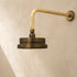 Antique Brass Rain Shower Head – Handcrafted Vintage Bathroom Fixture