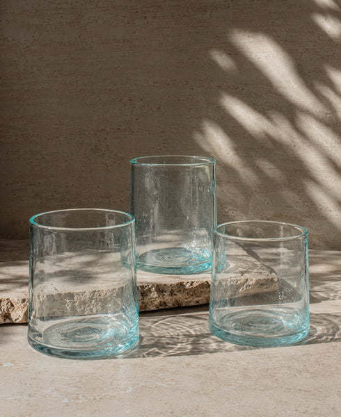 Bring historic Marrakech cafe charm to your table with our authentic Moroccan Beldi glass.