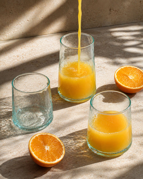 Bring historic Marrakech cafe charm to your table with our authentic Moroccan Beldi glass.