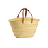 Large Handmade Moroccan Straw Tote Bag with Leather Shoulder Handles