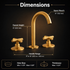 Widespread Bathroom Faucet with Cross Handles – Unlacquered Brass