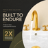 Widespread Bathroom Faucet with Cross Handles – Unlacquered Brass