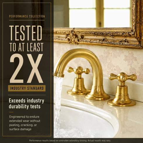 Gooseneck Widespread Bathroom Faucet with Cross Handles – Unlacquered Brass