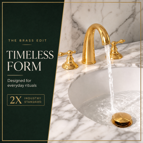 Indiana Widespread Bathroom Faucet with Cross Handles – Unlacquered Brass