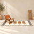 Beni Ourain Rug, Moroccan Wool Rug, White Rust Brown Geometric Berber Area Rug, Handmade Wool Carpet