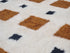 Beni Ourain Rug, Moroccan Wool Rug, White Rust Brown Geometric Berber Area Rug, Handmade Wool Carpet