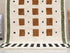 Beni Ourain Rug, Moroccan Wool Rug, White Rust Brown Geometric Berber Area Rug, Handmade Wool Carpet
