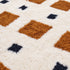 Beni Ourain Rug, Moroccan Wool Rug, White Rust Brown Geometric Berber Area Rug, Handmade Wool Carpet