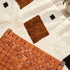 Beni Ourain Rug, Moroccan Wool Rug, White Rust Brown Geometric Berber Area Rug, Handmade Wool Carpet