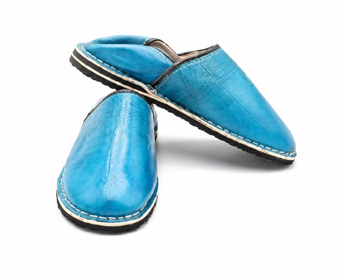 Experience authentic all-day durability with our handmade Moroccan Berber leather slippers.