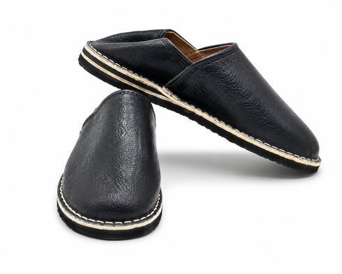Experience authentic all-day durability with our handmade Moroccan Berber leather slippers.