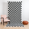Black and White Checkered Rug, Moroccan Wool Rug, Handmade Berber Area Rug, Checkerboard Carpet