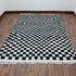 Black and White Checkered Rug, Moroccan Wool Rug, Handmade Berber Area Rug, Checkerboard Carpet