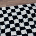 Black and White Checkered Rug, Moroccan Wool Rug, Handmade Berber Area Rug, Checkerboard Carpet