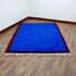 Blue Moroccan Rug, Handmade Berber Wool Rug, Solid Blue Area Rug, Burgundy Border, Beni Ourain Carpet