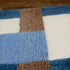 Blue Moroccan Wool Rug, Geometric Berber Rug, Brown Ivory Handmade Area Carpet, Modern Abstract Rug