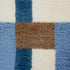 Blue Moroccan Wool Rug, Geometric Berber Rug, Brown Ivory Handmade Area Carpet, Modern Abstract Rug