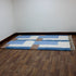 Blue Moroccan Wool Rug, Geometric Berber Rug, Brown Ivory Handmade Area Carpet, Modern Abstract Rug