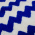 Blue Moroccan Wool Rug, White Zigzag Berber Rug, Handmade Geometric Area Carpet, Modern Beni Ourain Rug