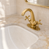 Brasslux 3-in-1 Bathroom Faucet with Cross Handles – Unlacquered Brass