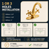 Brasslux 3-in-1 Bathroom Faucet with Cross Handles – Unlacquered Brass