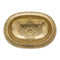 Elevate your bathroom countertop with an Art of handmade brass oval engraved sink.
