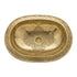 Elevate your bathroom countertop with an Art of handmade brass oval engraved sink.