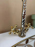 Anchor your luxury bathroom vanity with our Art of handmade brass pattern sink.