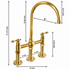 Bridge Kitchen Faucet with Side Sprayer – Unlacquered Brass