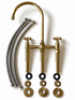 Bridge Kitchen Faucet with Side Sprayer – Unlacquered Brass
