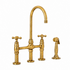 Bridge Kitchen Faucet with Side Sprayer – Unlacquered Brass